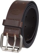 Dickies Men's Leather Double Prong Belt